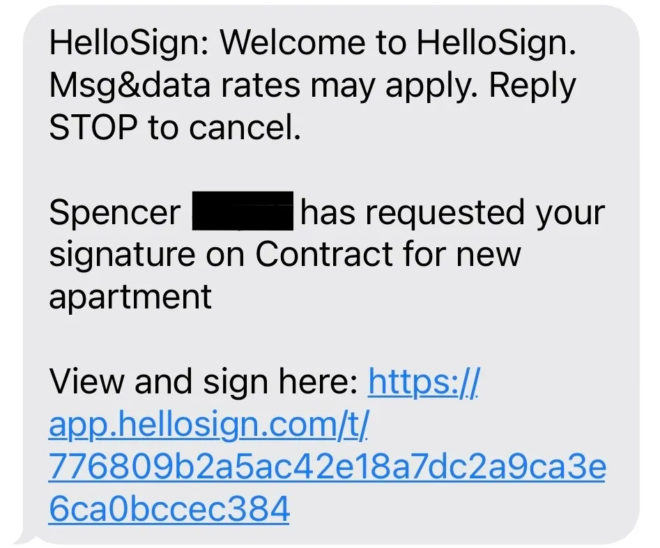 SMS delivery text message notification.