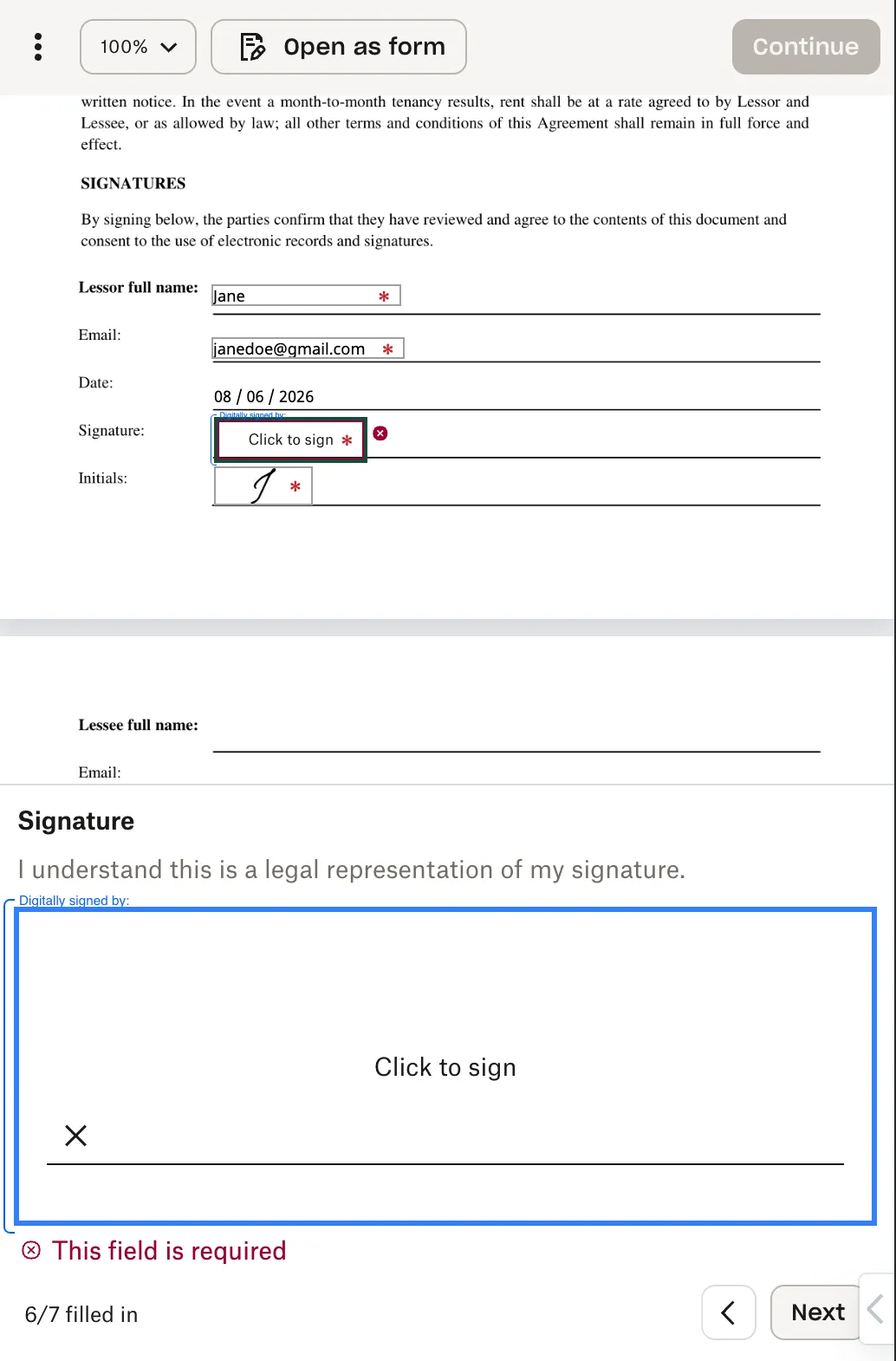 Updated signer app