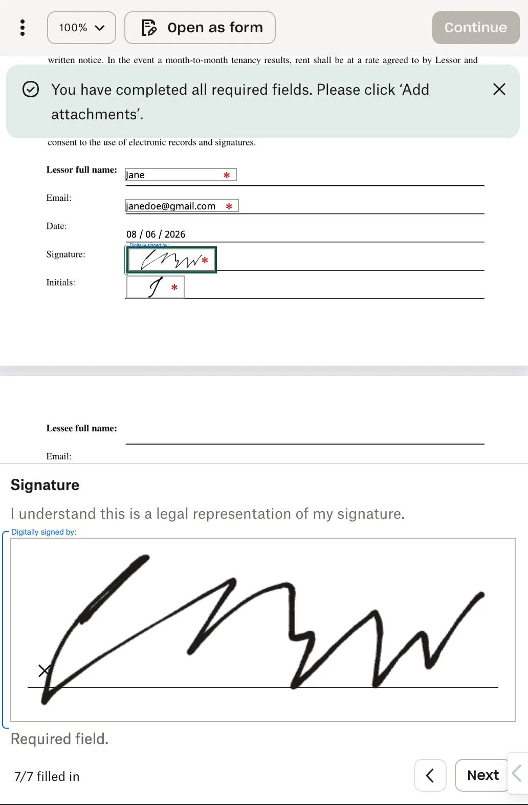 Updated signer app