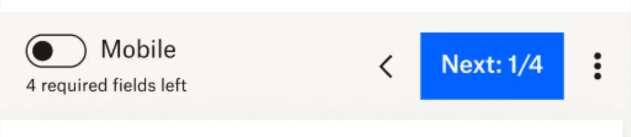 Mobile Form toggle default behavior