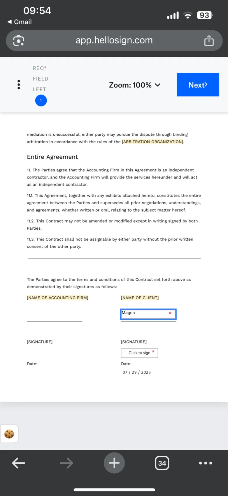 Current signer app