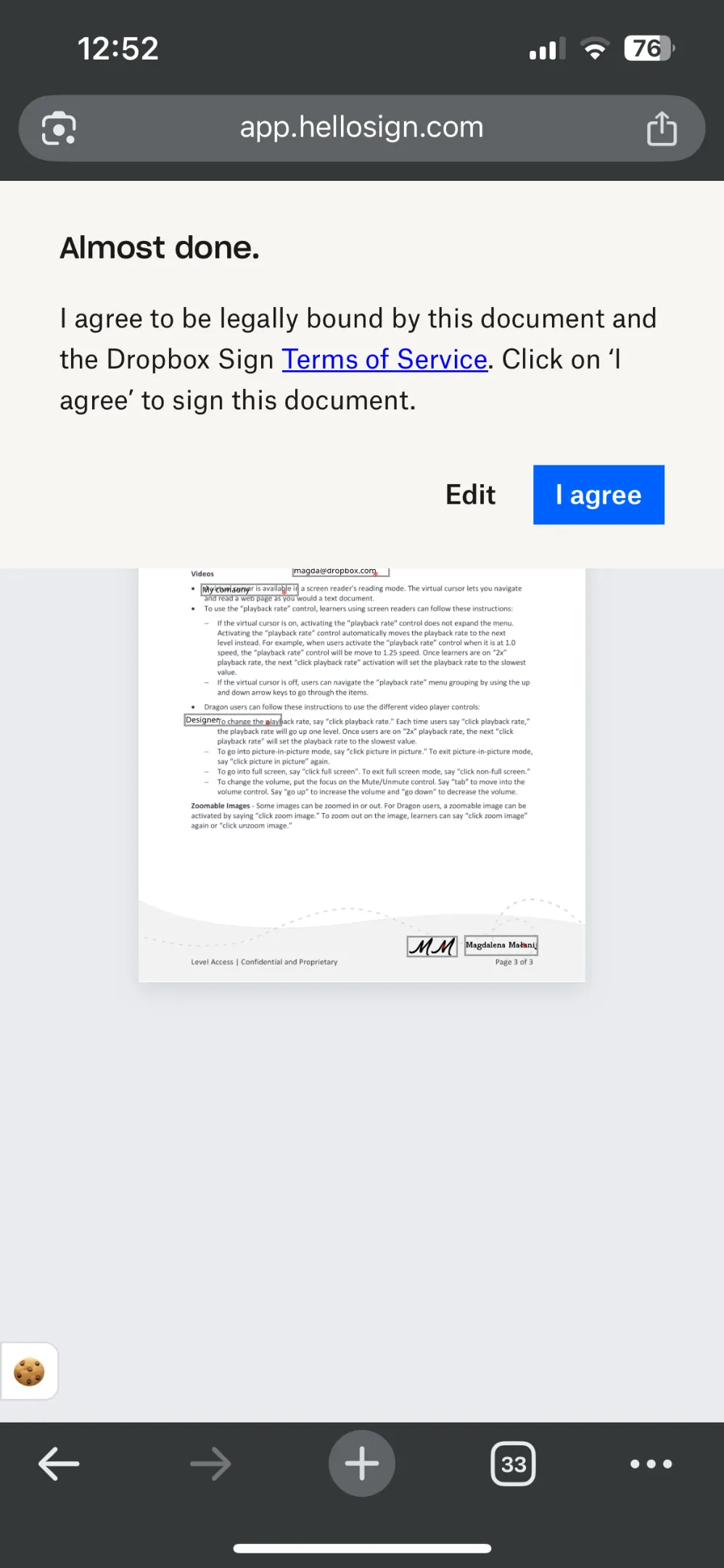 Current signer app
